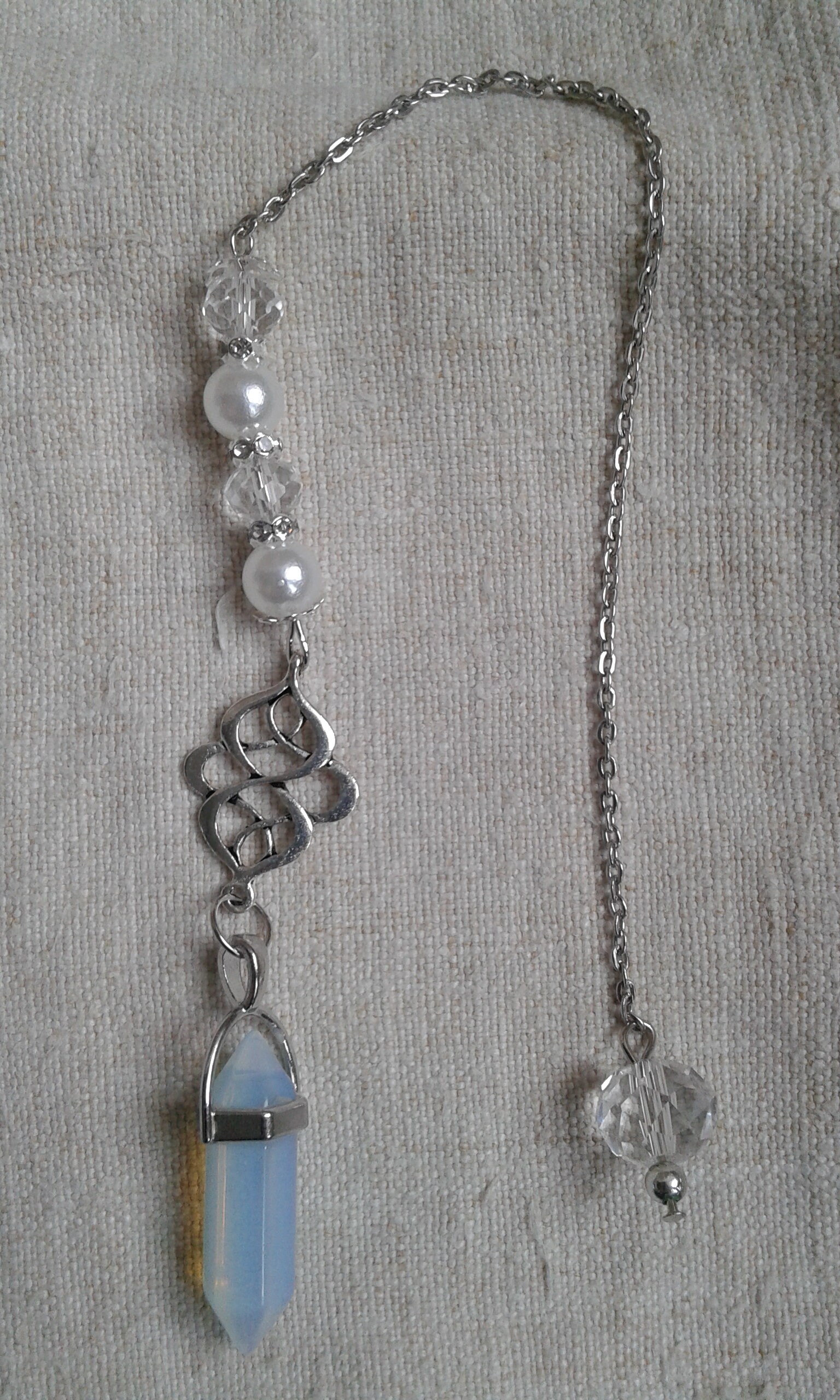 Pendule de Radiesthésie Neoud Celtique et Opale