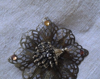 broche "erizo de bronce"