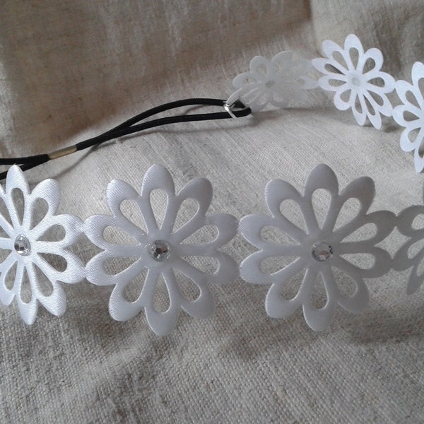 headband "fleurs blanches"