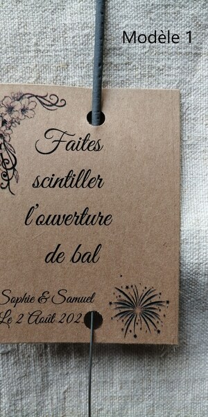 100 étiquettes Cierges Magiques Pour Mariage - Décoration Cœur Floral 'Fais Briller Ce Jour Spécial'