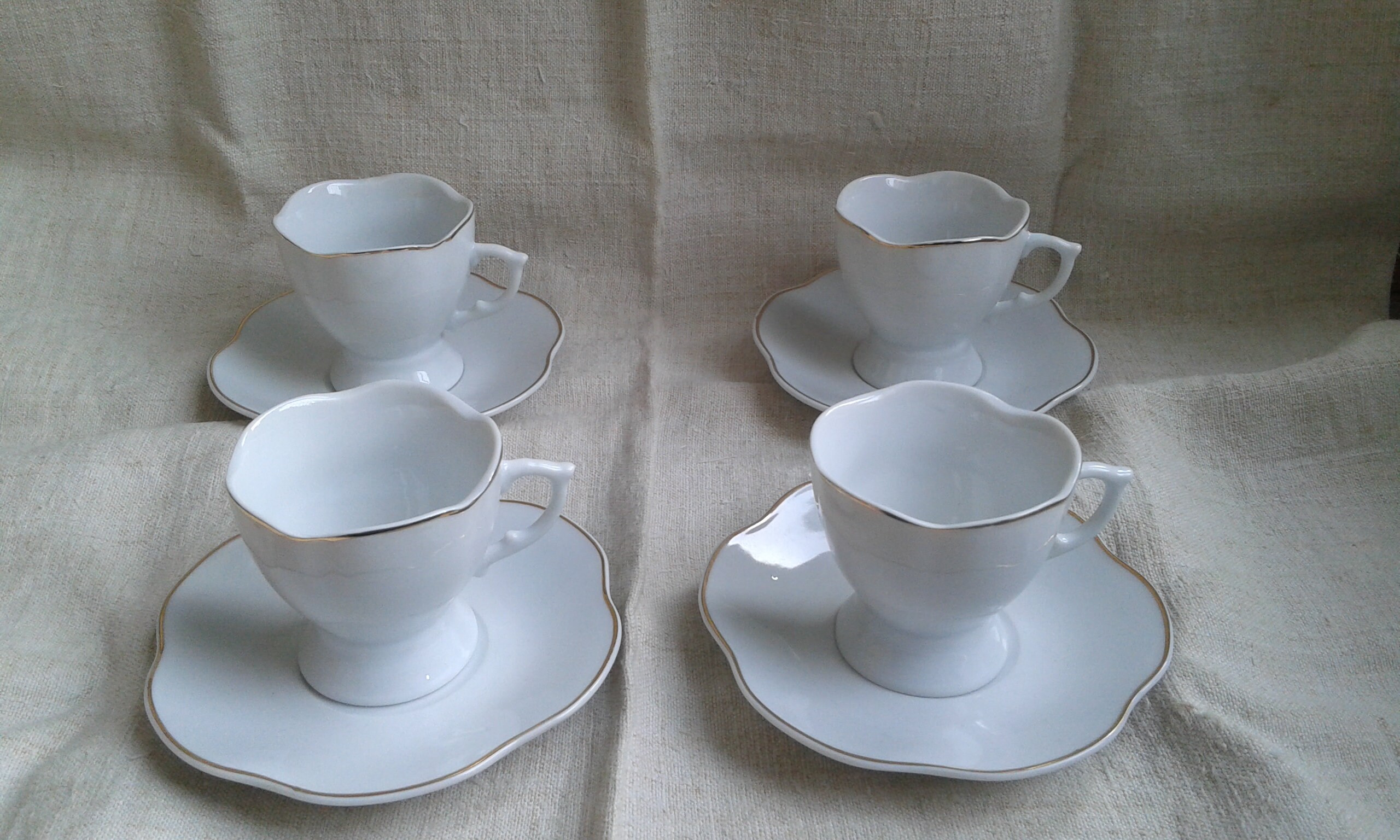 4 Tasses, en Porcelaine Mvx