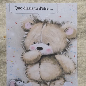 carte à gratter ourson "tu vas être papi"