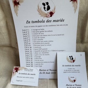 carte à gratter "jeu tombola des mariés", personnalisables, 10 modèles au choix image 6