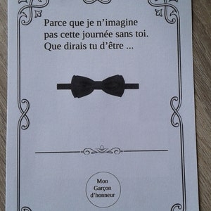carte à gratter "demande de garçon d'honneur, 4 modèles au choix, personnalisable image 3