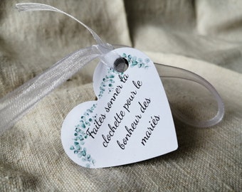 regalo para invitada, set de 10 campanas con sus etiquetas, personalizables, 15 modelos a elegir