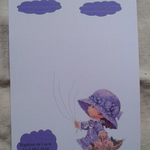 arbre à empreintes petite fille, pour baptême, babyshower, personnalisable