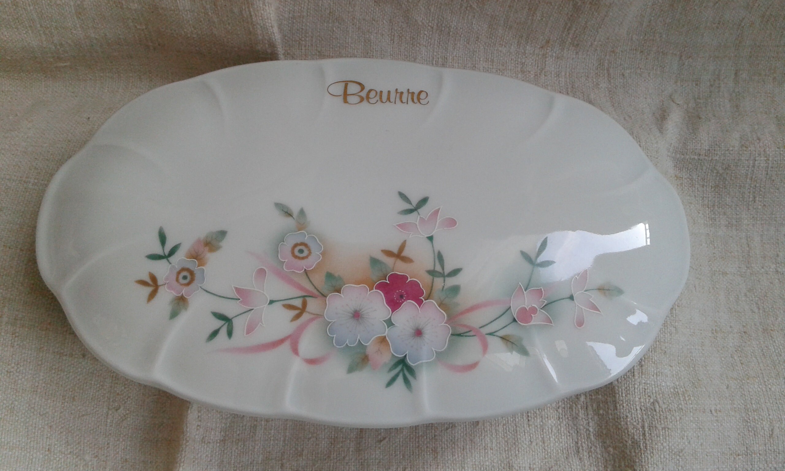 Beurrier en Porcelaine de Limoges