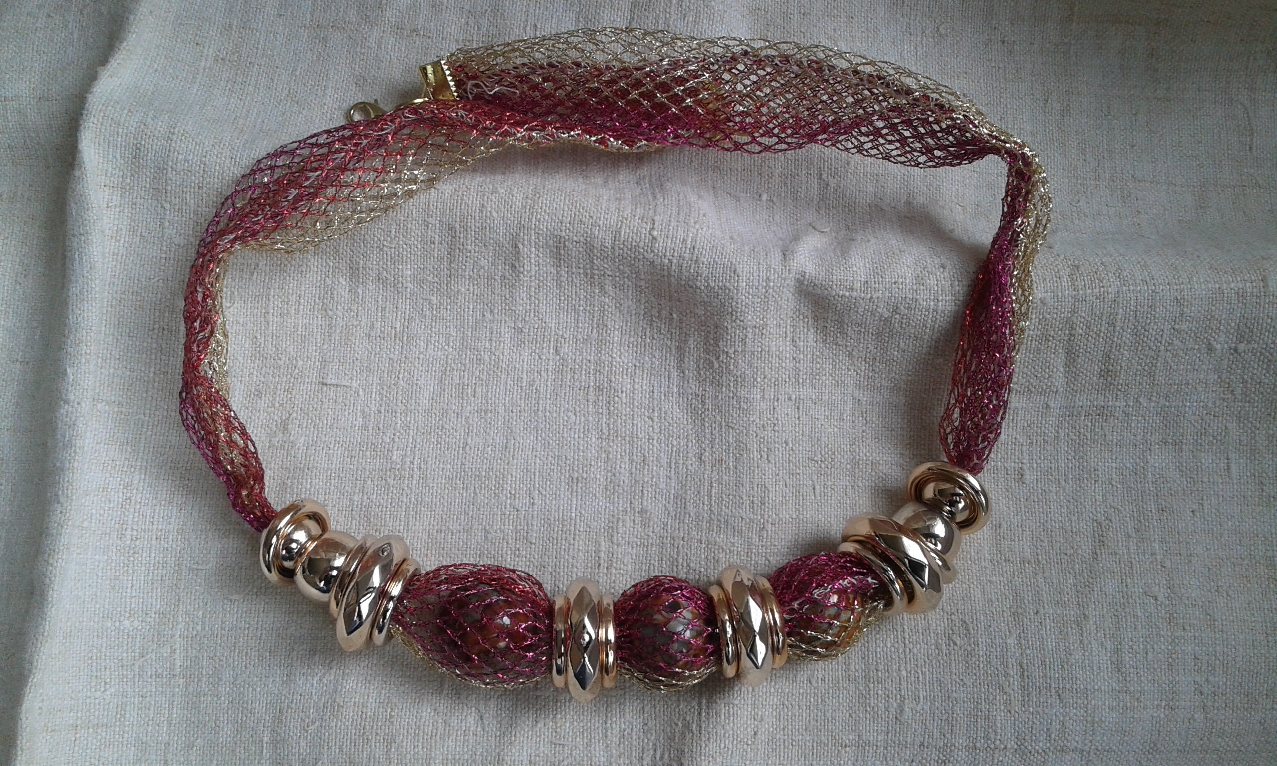 Collier Bijou Pour Chien Résille et Perles