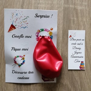 carte et ballon avec message, personnalisable image 3