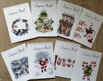 lot de 16 cartes de Noël,  à imprimer