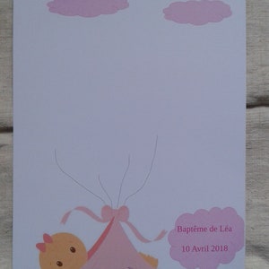 arbre à empreintes, bébé fille, pour baptême, babyshower, personnalisable