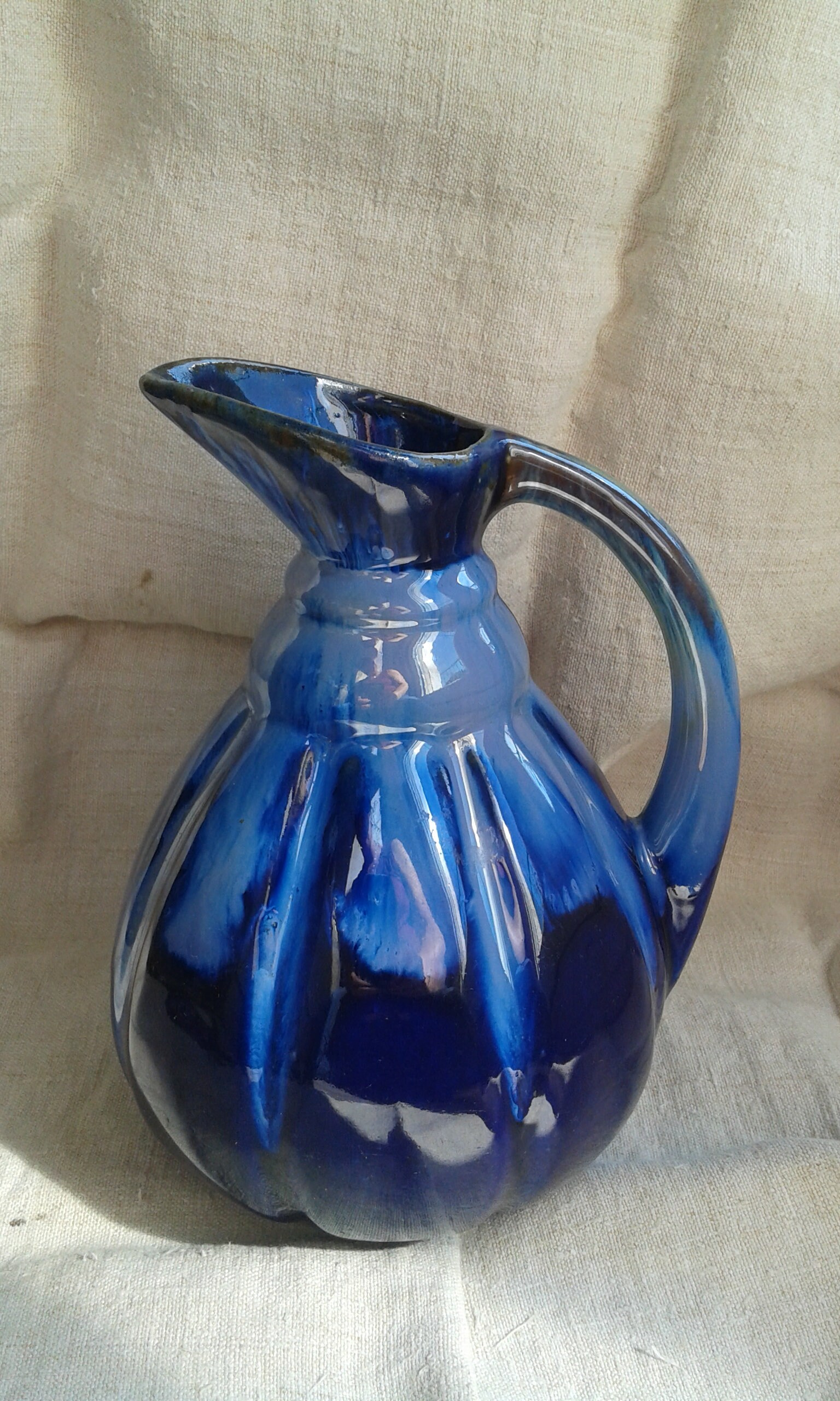 Pichet Alpho en Céramique Bleue