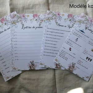 veel van 16 spellen voor Baby Shower, 3 modellen om uit te kiezen
