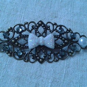 broche estampe &quot;magnifique noeud blanc&quot;