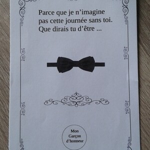 carte à gratter "demande de garçon d'honneur, 4 modèles au choix, personnalisable image 4