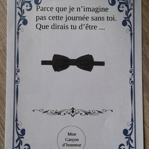 carte à gratter "demande de garçon d'honneur, 4 modèles au choix, personnalisable image 2