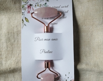 gift to offer, massage roller with its card, customizable, 8 models to choose from