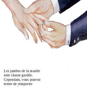 lot de 25 cartes à gratter, jeu de la jarretière, modèles mains, personnalisables