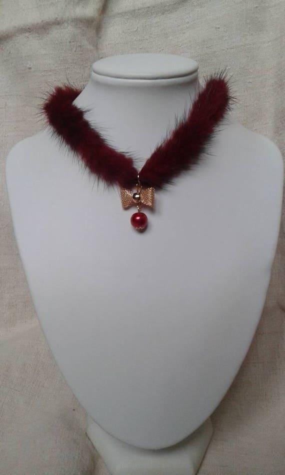 collier ras de cou bordeau collier ras de cou bordeau