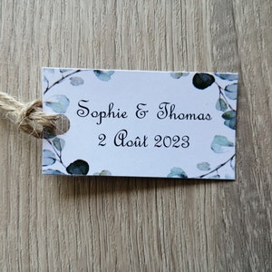 Lot de 10 étiquettes perforées, pour mariage, baptême, anniversaire, etc... personnalisables, 21 modèles au choix image 2