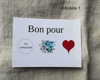 lot de 8 bons pour ..., à gratter, pour toute occasion, personnalisables
