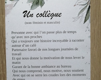 carte définition du "collègue"