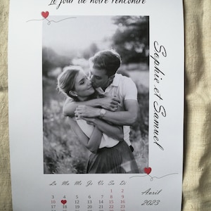 poster "the day we met", customizable, digital product, to download