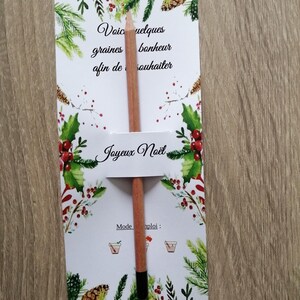 crayon à planter, cadeau pour Noël, personnalisable, 10 modèles disponibles