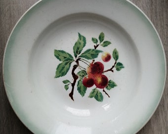 St Amand hollow dish, cherry decorations, vintage