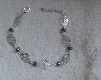 Armband "silberne Blätter"