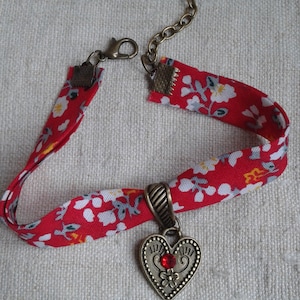 Armband &#39;rotes Freiheitsband und Herz&#39;&#39;