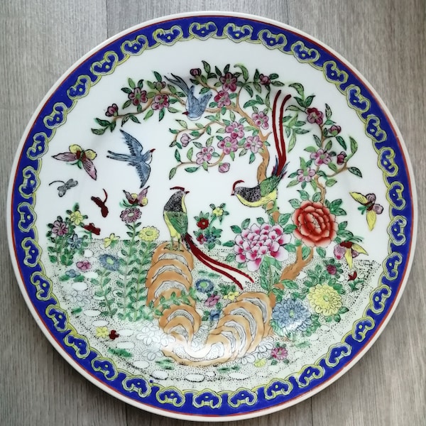 Assiette  décorative japonaise ou  chinoise, vintage