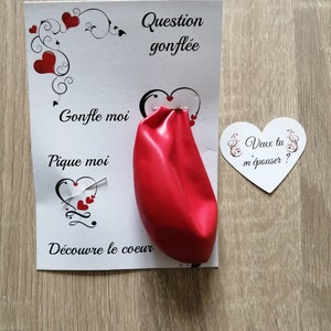carte et ballon avec message, personnalisable image 2