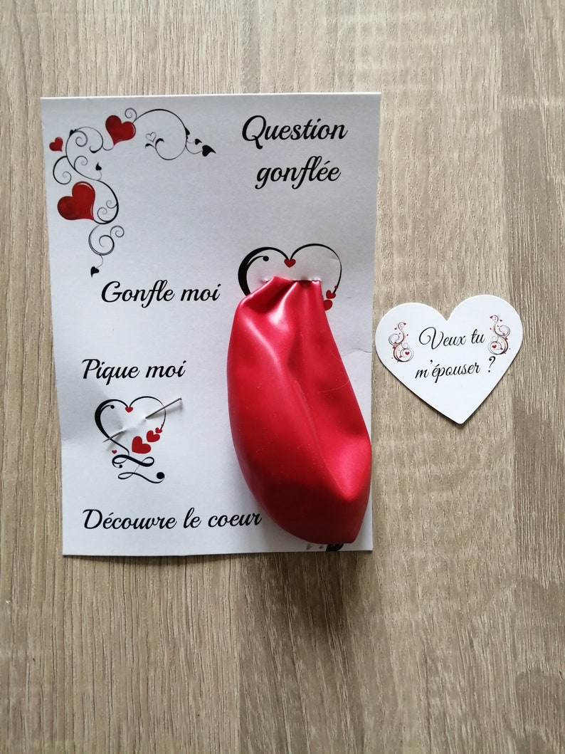 carte et ballon avec message, personnalisable image 2