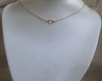 gold-plated necklace "heart"