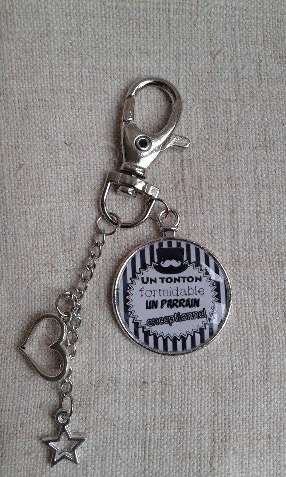 Portachiavi In Acciaio Inox Per Zio – Frase Divertente 'Sorrido Perché Sei Mio Zio', Regalo Con Sacchetto In Velluto - 2
