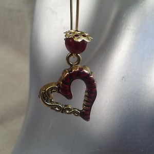 Dornenohrringe &quot;rot und gold&quot;