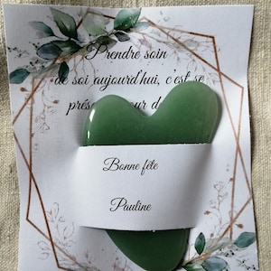 Geschenk zum Verschenken, Gua Sha-Stein mit seiner Karte, anpassbar, 8 Modelle zur Auswahl