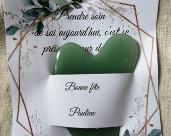 regalo da offrire, pietra Gua Sha con la sua carta, personalizzabile, 8 modelli tra cui scegliere