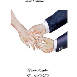affiches, "couples de mariées, mariée avec mére et/ou pére, personnalisables