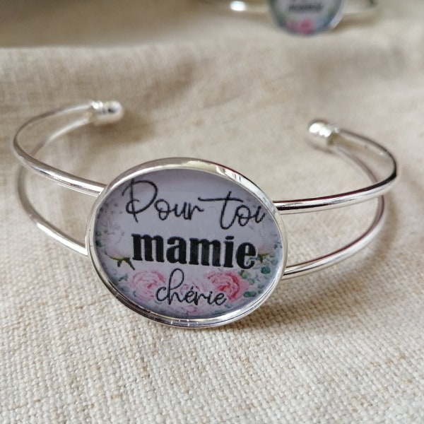 bracelet jonc "pour toi mamie chérie"