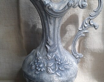 patinated ewer white and gustavian gray