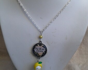 children's necklace "my life in lemons"
