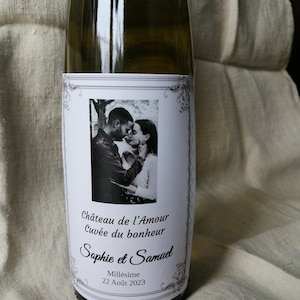 étiquette pour bouteille, mariage, anniversaire, personnalisable
