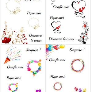 carte et ballon avec message, personnalisable image 6