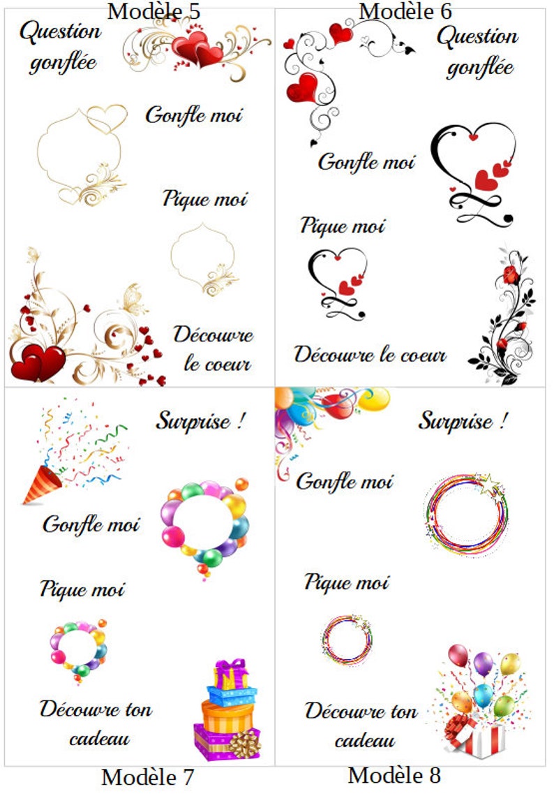 carte et ballon avec message, personnalisable image 6