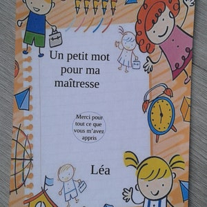 carte à gratter "merci maîtresse",  (2 modèles aux choix)