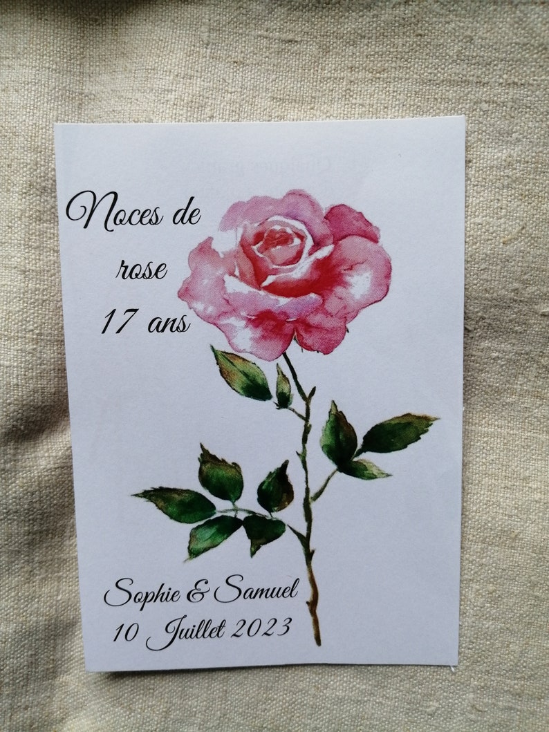 carte "anniversaire de mariage", personnalisable image 5