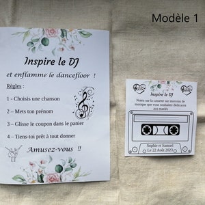 jeu "Inspire le DJ", personnalisable, 6 modèles au choix
