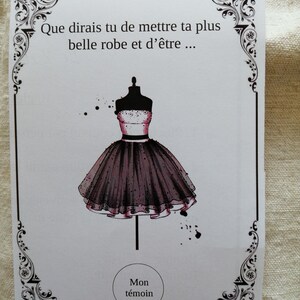 carte à gratter "demande de témoin femme", 3 modèles au choix, personnalisable 画像 3